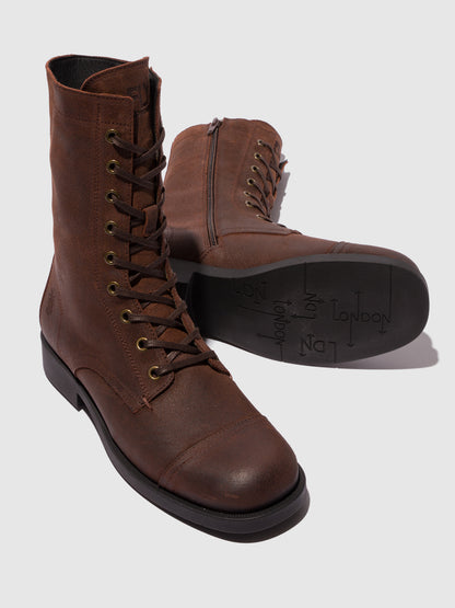 Botins em camurça FLY London JILK conhaque