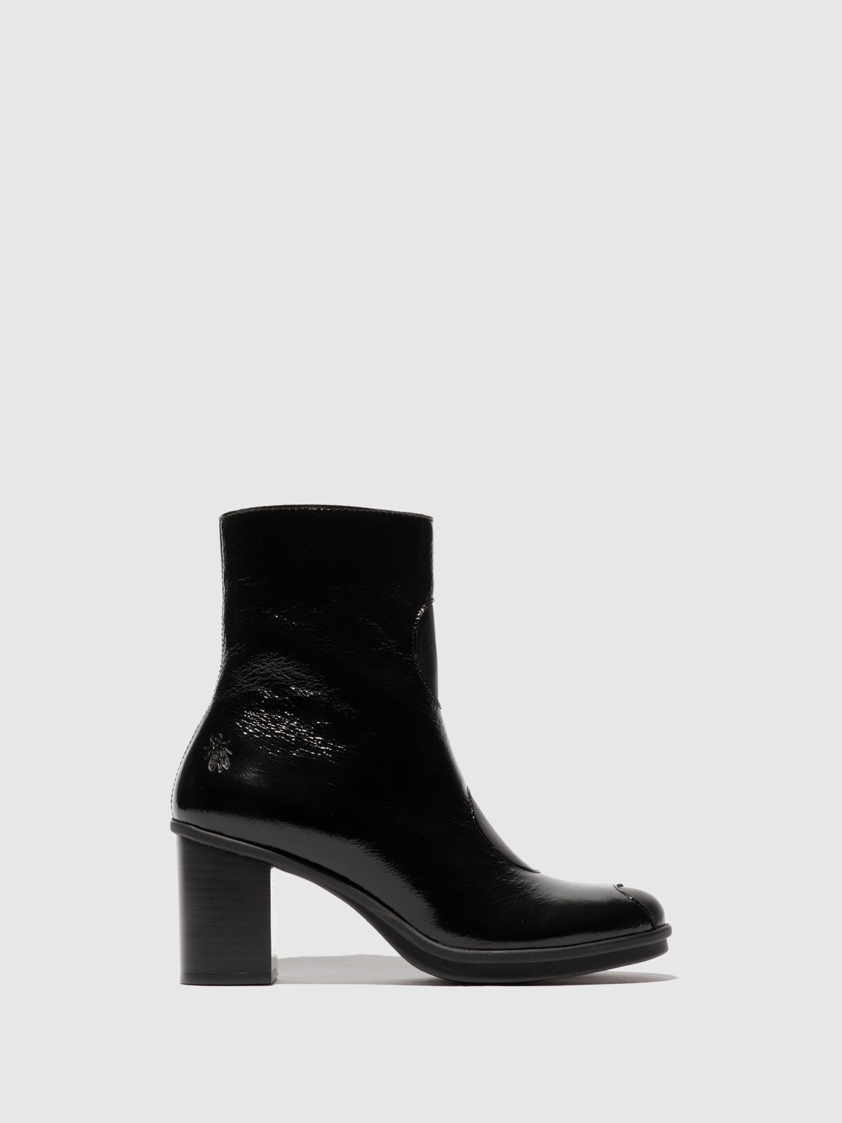 Botins em pele e tecido FLY London GIGS preto
