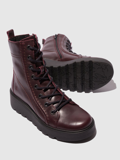 Botins em pele FLY London TERY vinho