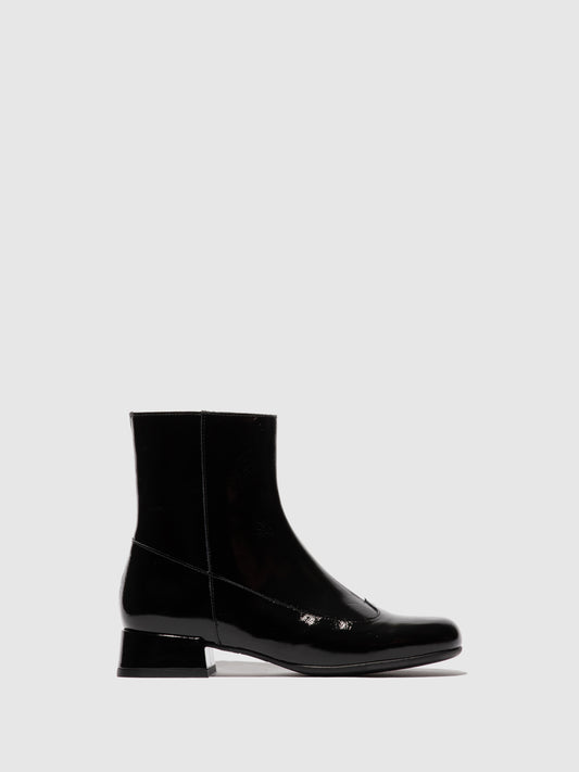 Botins em pele envernizada FLY London CARG preto