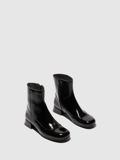 Botins em pele envernizada FLY London CARG preto