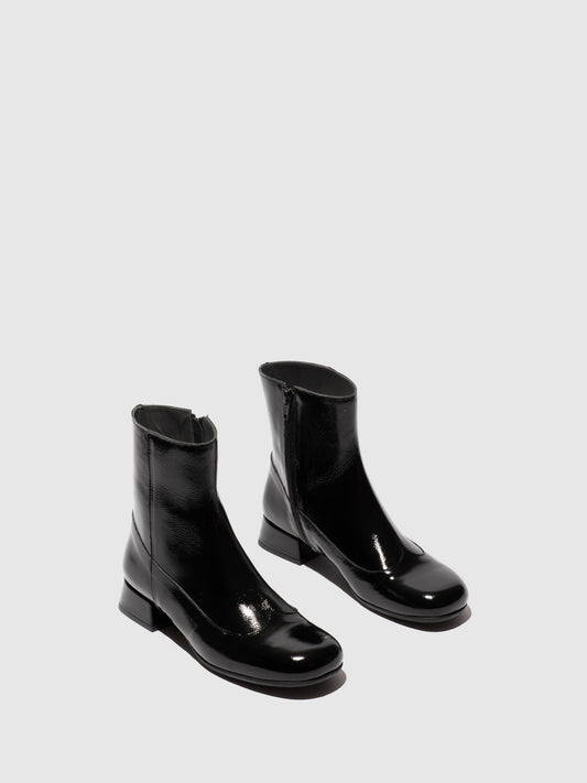 Botins em pele envernizada FLY London CARG preto