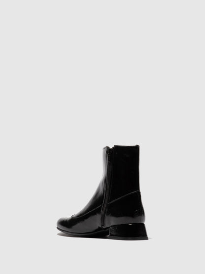 Botins em pele envernizada FLY London CARG preto