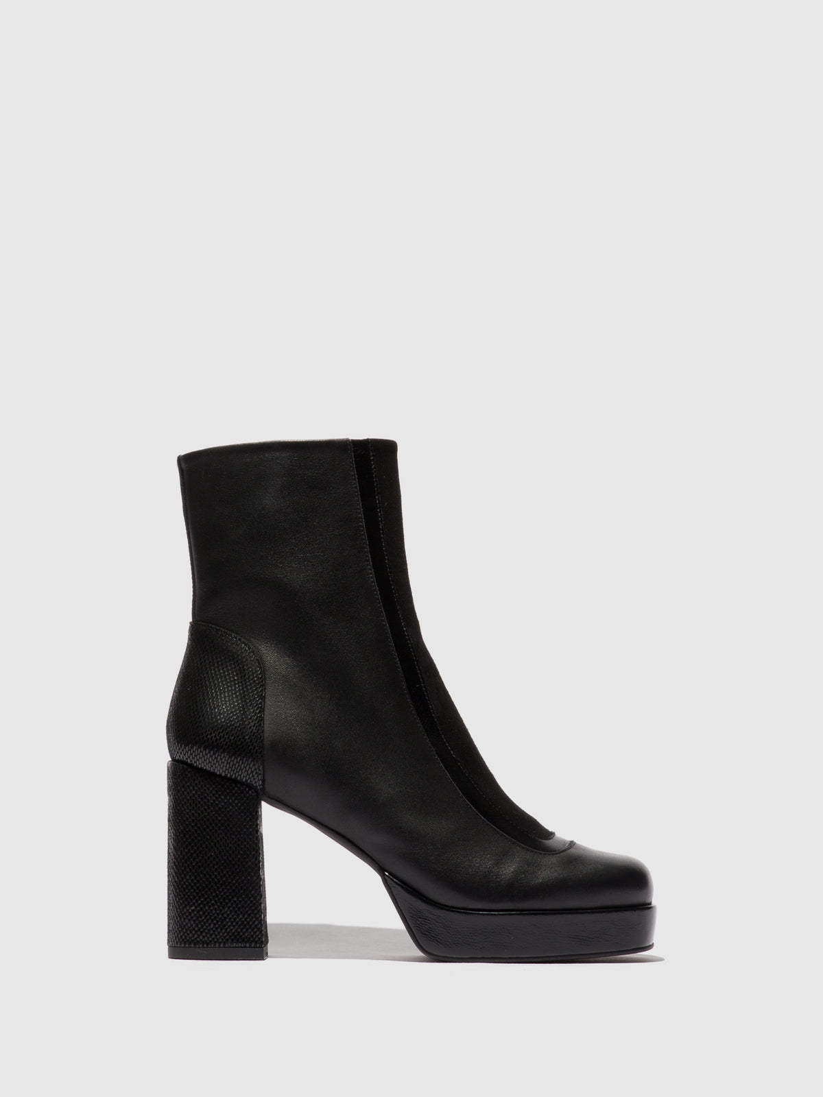 Botins em pele e camurça FLY London EMIE preto
