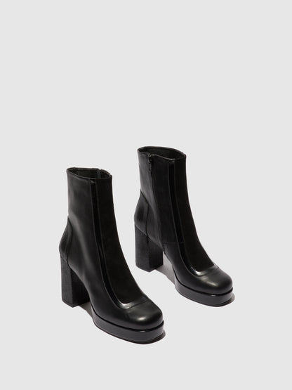 Botins em pele e camurça FLY London EMIE preto