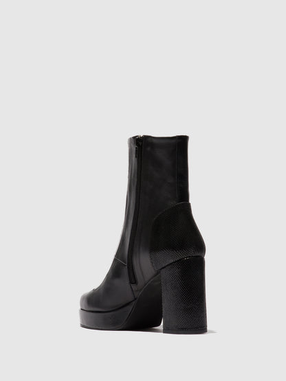 Botins em pele e camurça FLY London EMIE preto