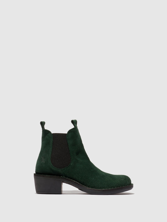 Botins em camurça FLY London MEME verde-floresta