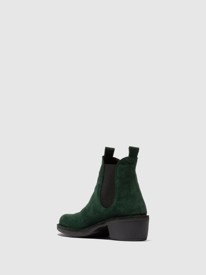 Botins em camurça FLY London MEME verde-floresta
