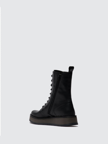 Botins com atacadores FLY London RAMI rug preto