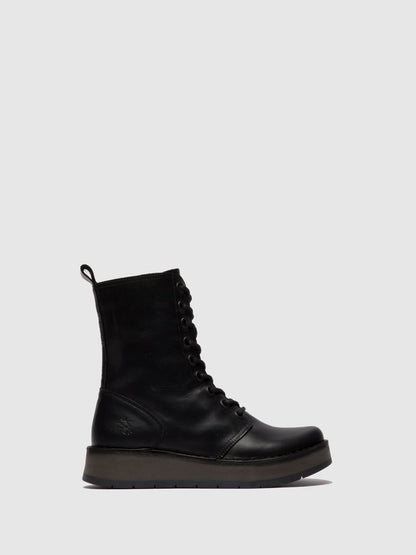 Botins com atacadores FLY London RAMI rug preto