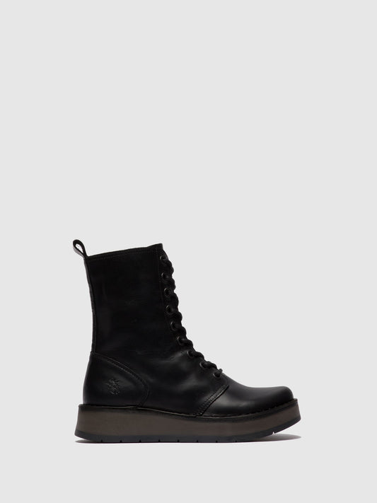 Botins com atacadores FLY London RAMI rug preto