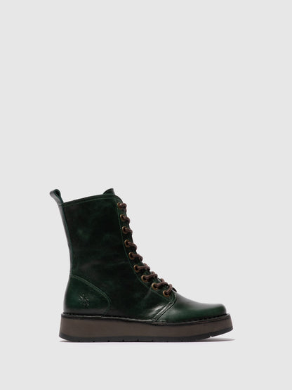 Botins com atacadores em pele FLY London RAMI rug petrol