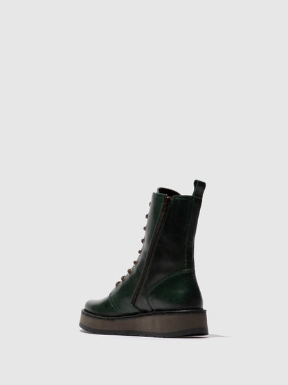 Botins com atacadores em pele FLY London RAMI rug petrol