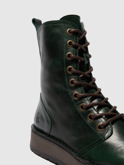 Botins com atacadores em pele FLY London RAMI rug petrol