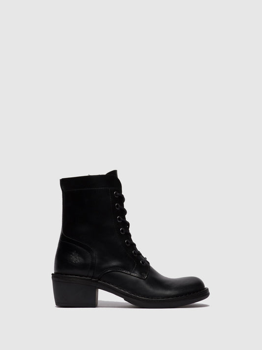 Botins com atacadores FLY London MILU rug preto