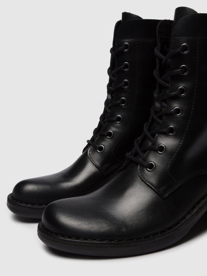 Botins com atacadores FLY London MILU rug preto