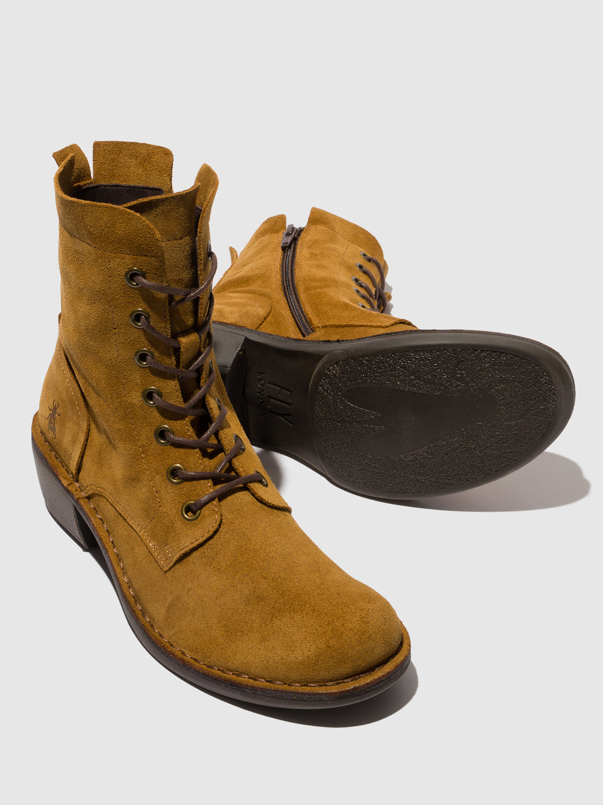 Botins em camurça FLY London MILU tabaco