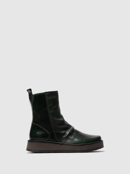 Botins com fecho em pele FLY London RENO rug petrol