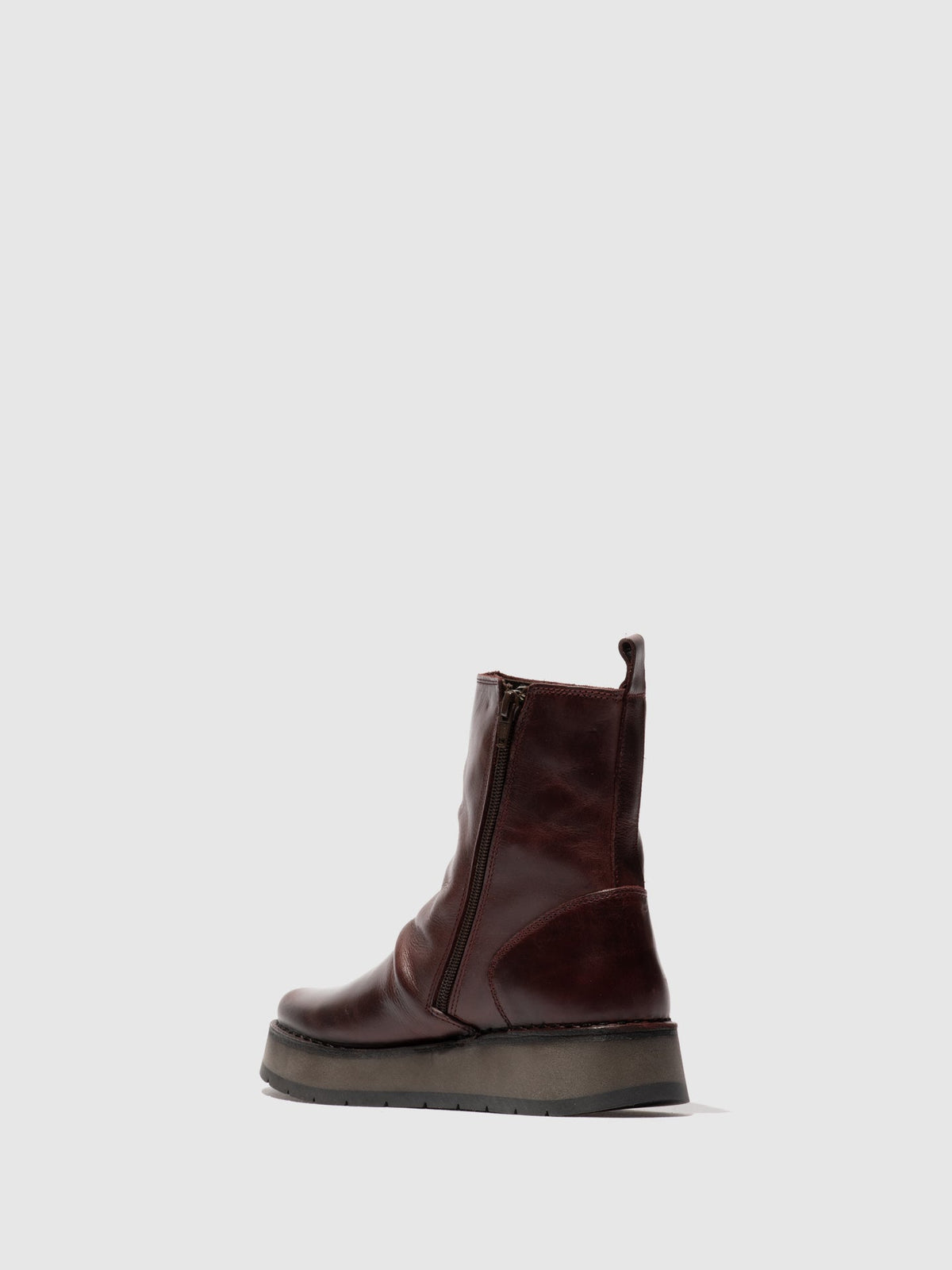 Botins com fecho em pele FLY London RENO vinho