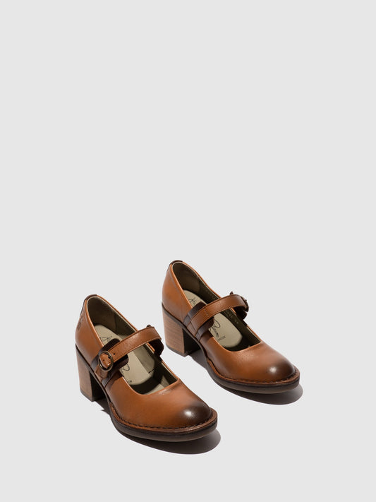 Sapatos em pele FLY London BAGY cognac