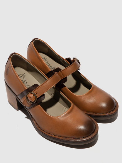 Sapatos em pele FLY London BAGY cognac
