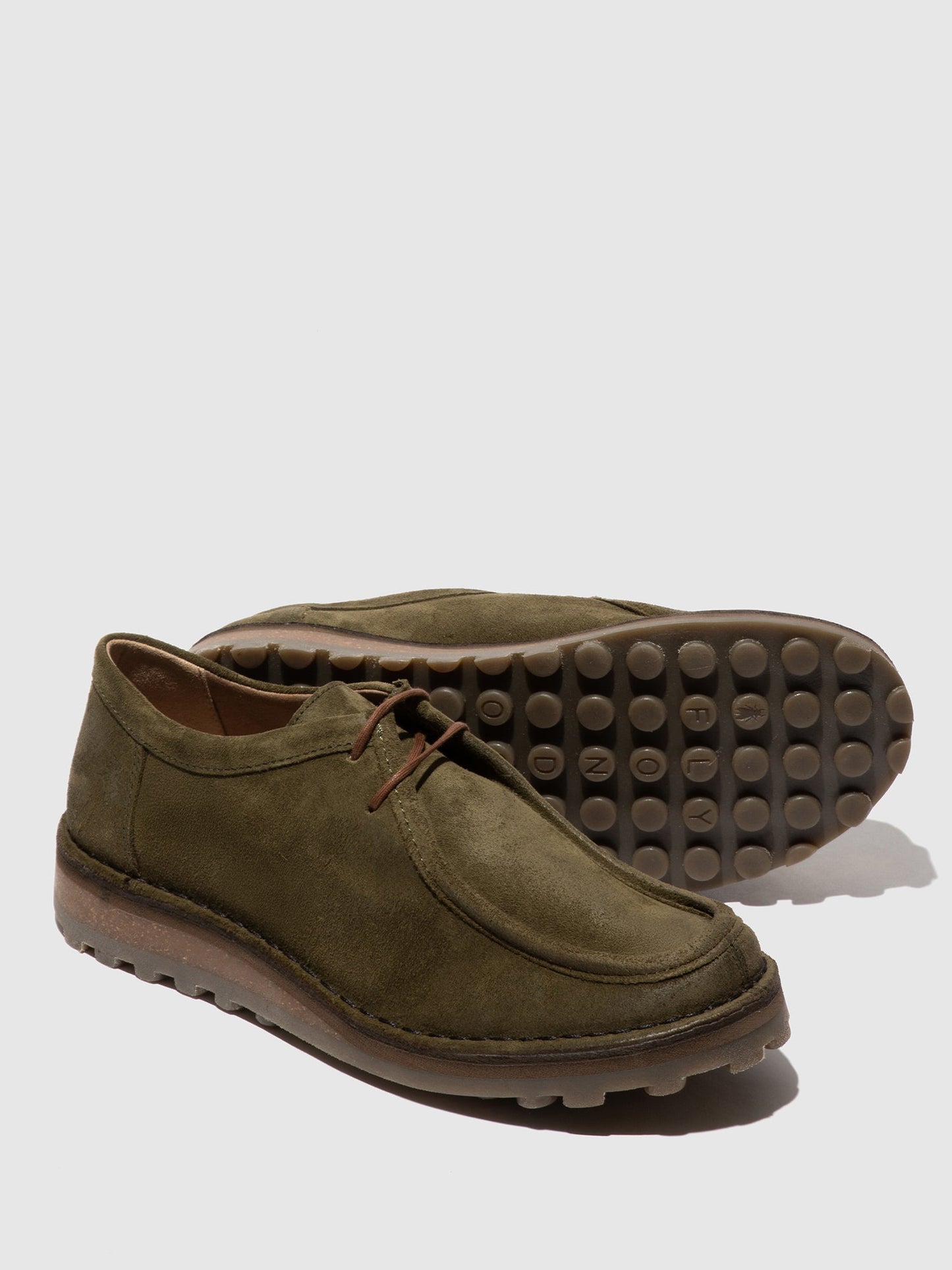 Sapatos em pele camurça FLY London TOZI verde aspen