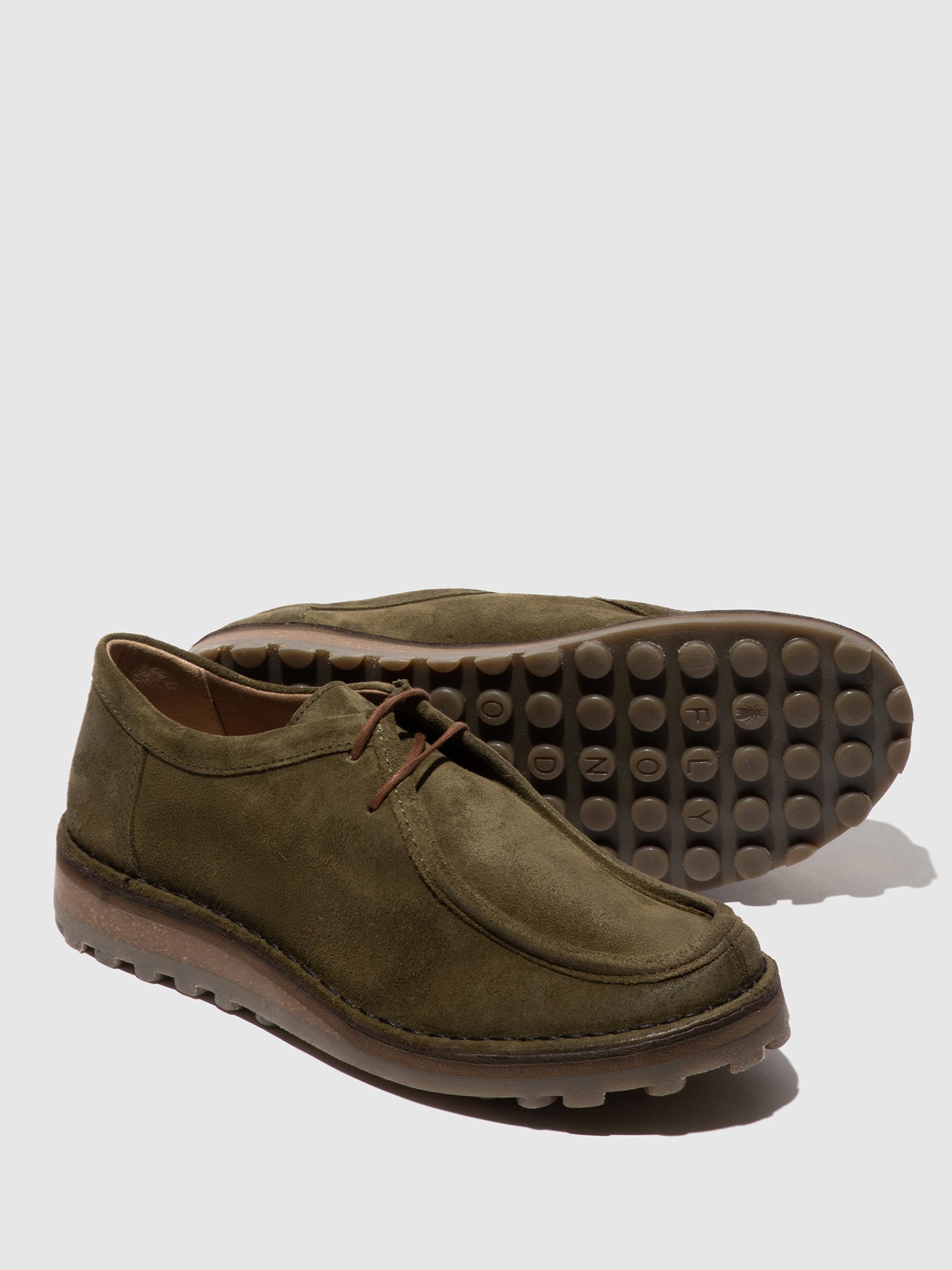 Sapatos em pele camurça FLY London TOZI verde aspen