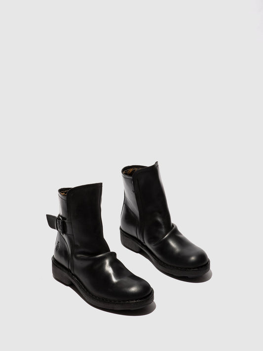 Botins com fivela em pele FLY London NURY preto
