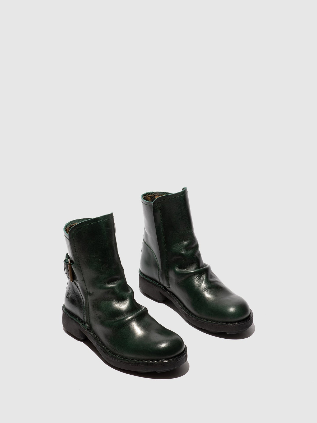 Botins com fivela em pele FLY London NURY petrol