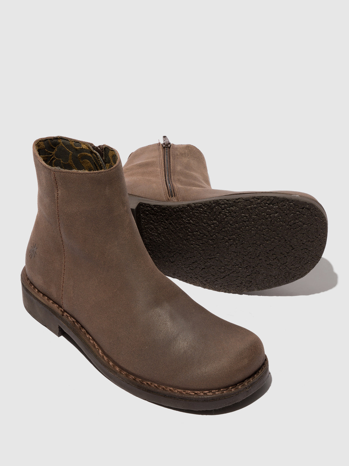 Botins em camurça FLY London RUPE taupe