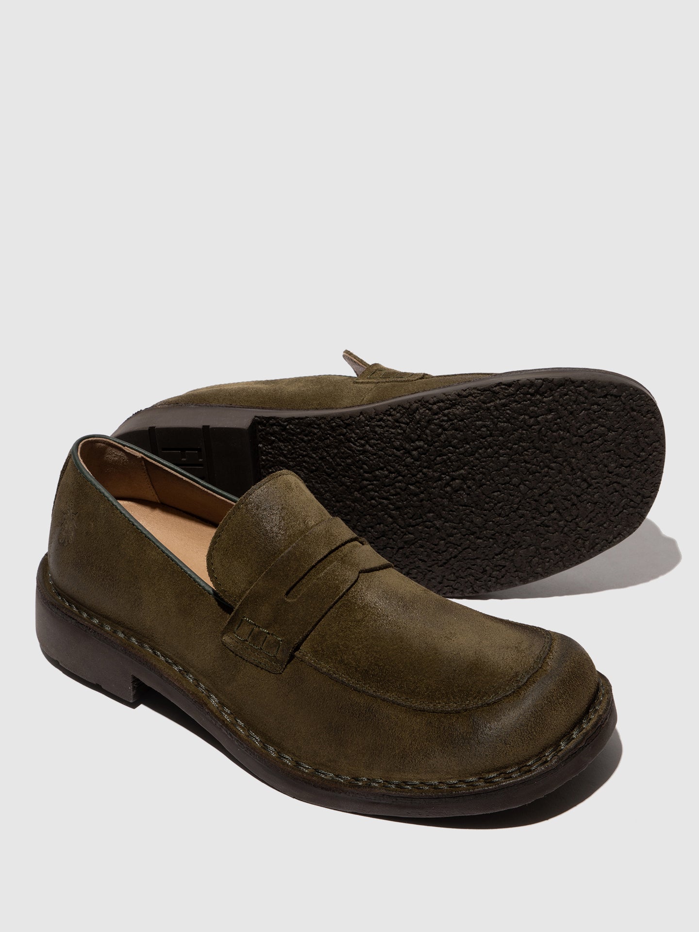 Sapatos em pele FLY London RIKI verde aspen