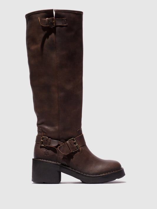 Botas em pele FLY London NOMI castanho