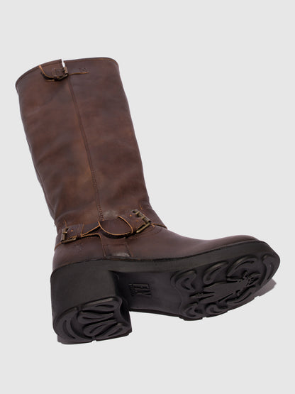Botas em pele FLY London NOMI castanho