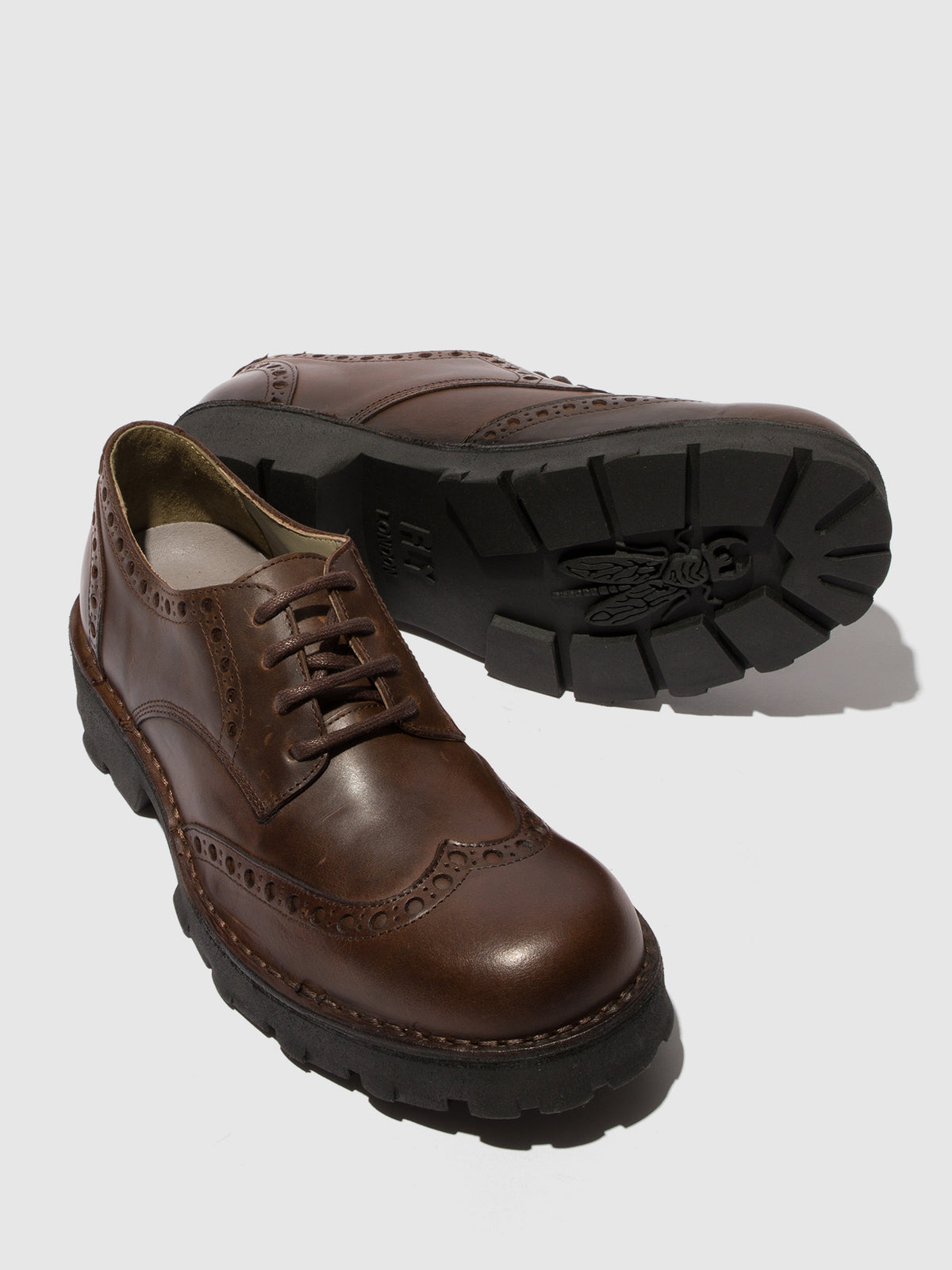 Sapatos em pele FLY London KAMY castanho-escuro