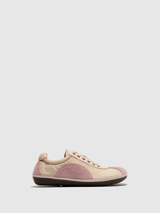 Sapatilhas em pele e tecido FLY London MEEG rosa taupe