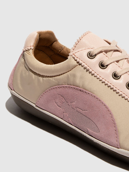 Sapatilhas em pele e tecido FLY London MEEG rosa taupe