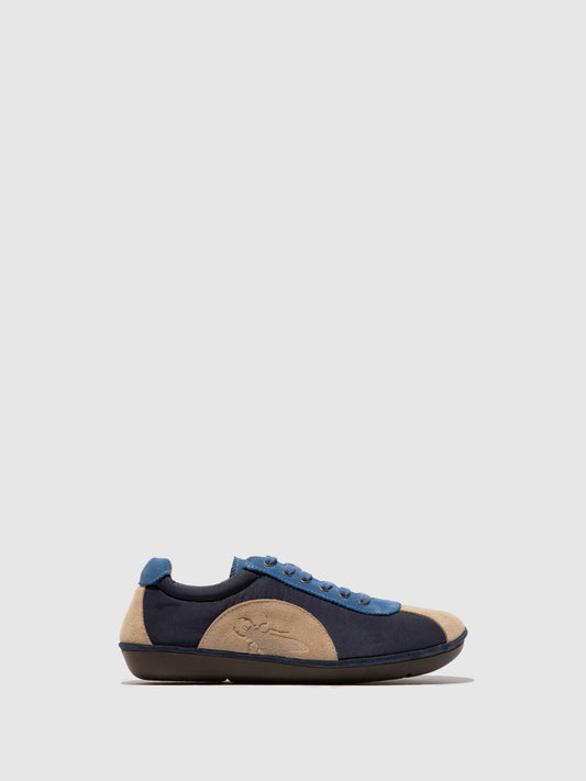 Sapatilhas em pele e tecido FLY London MEEG taupe azul