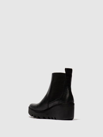 Botins Chelsea em pele FLY London BAGU dublin preto