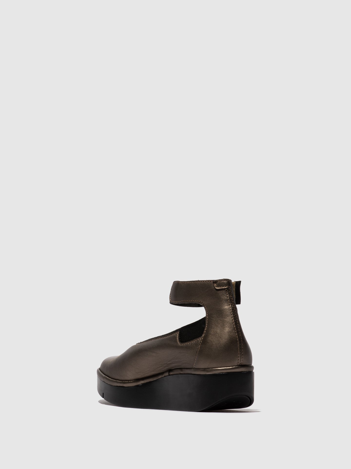 Sapatos com velcro em pele FLY London JOZI pewter