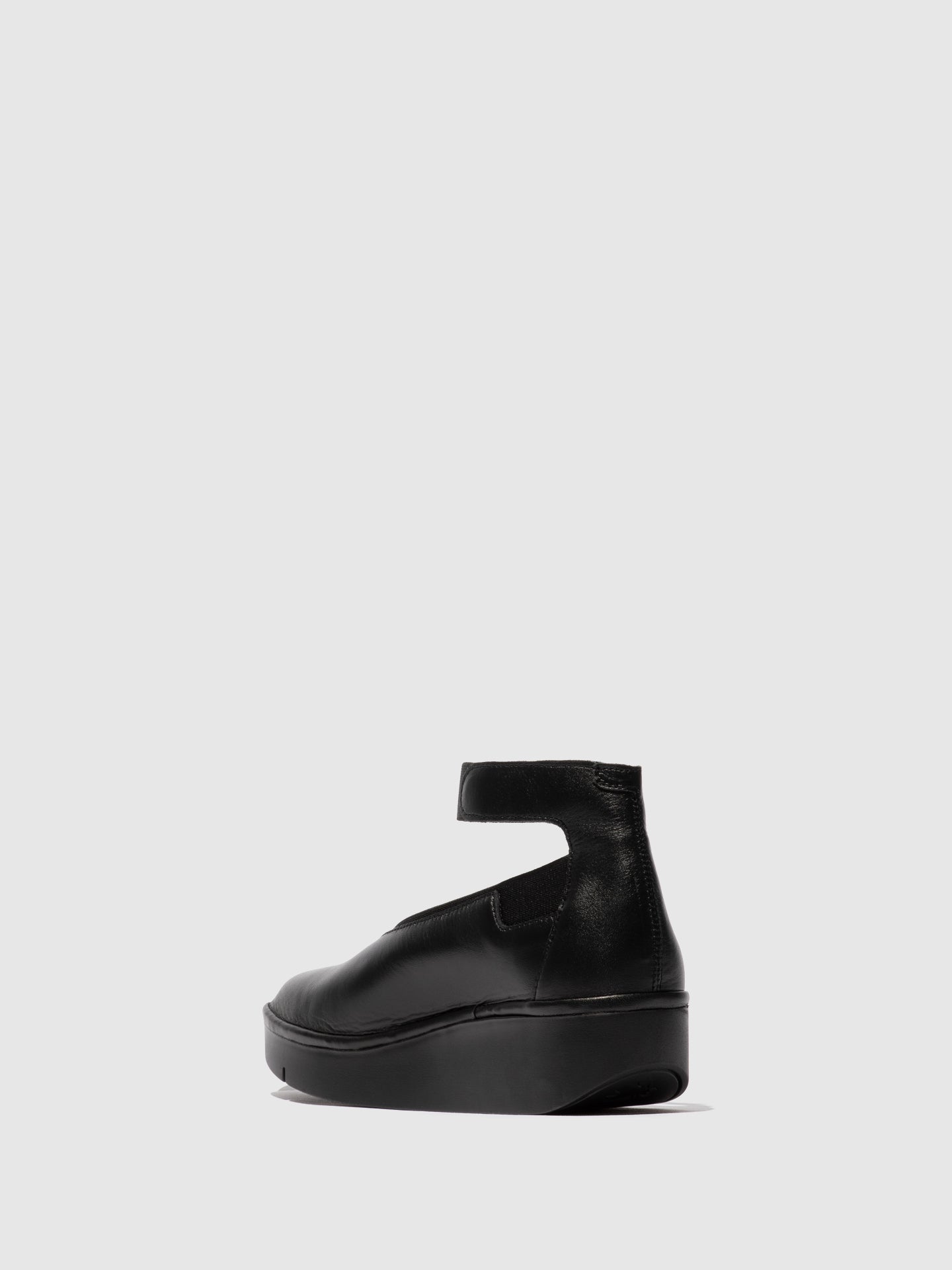Sapatos com velcro em pele FLY London JOZI preto