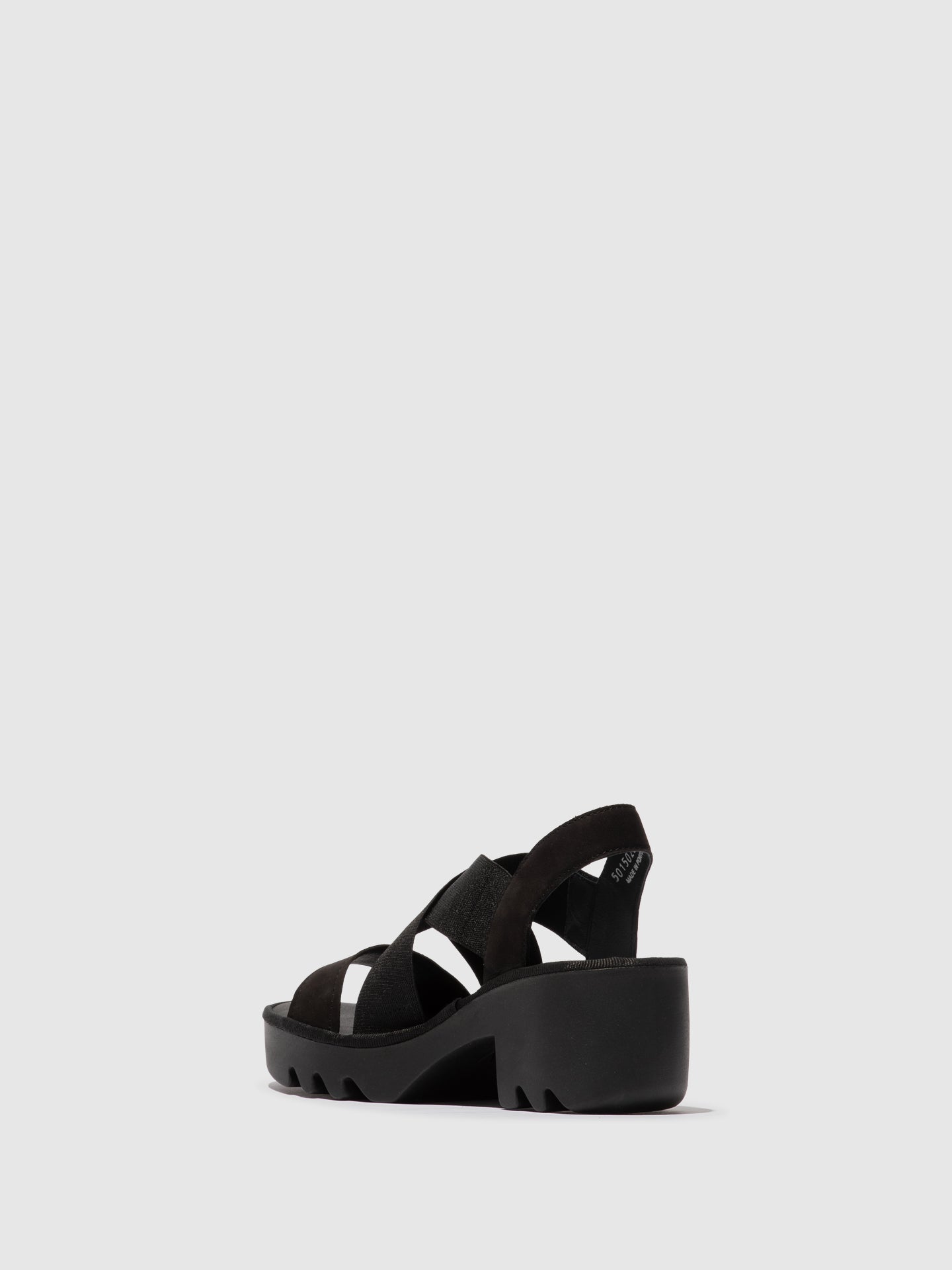 Sandálias de tiras cruzadas em pele FLY London TAJI preto