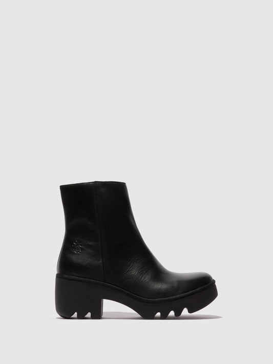 Botins com fecho em pele FLY London TOOR rug preto
