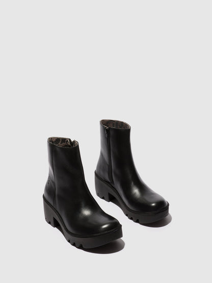 Botins com fecho em pele FLY London TOOR rug preto