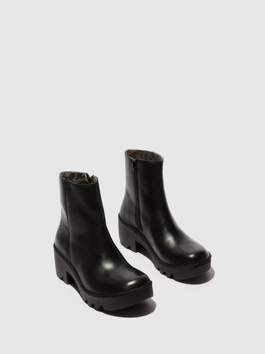 Botins com fecho em pele FLY London TOOR rug preto