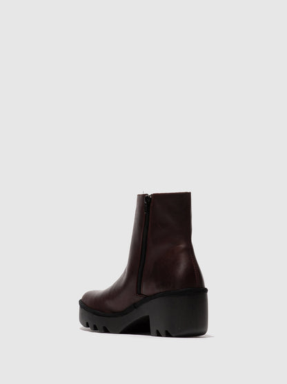 Botins com fecho em pele FLY London TOOR vinho