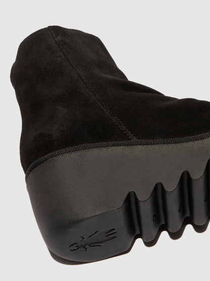 Botins com fecho em pele FLY London BAAN camurça oleada preto