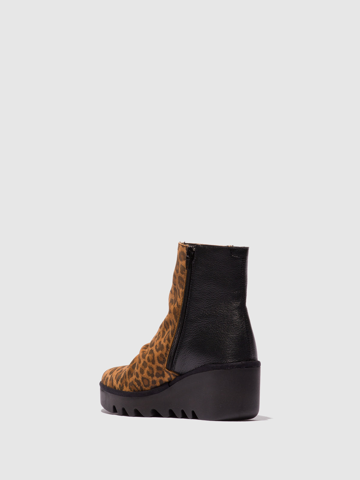 Botas em pele e camurça FLY London BAAN camel/preto