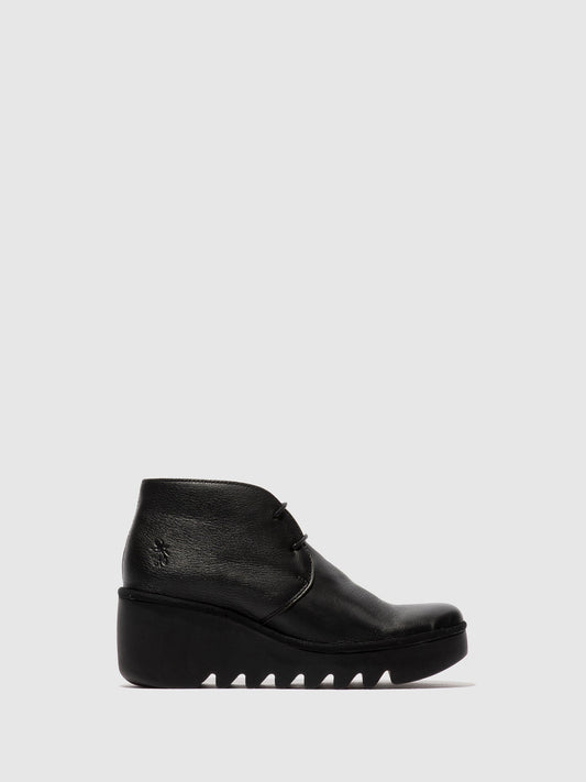 Botins com atacadores em pele FLY London BRAK preto