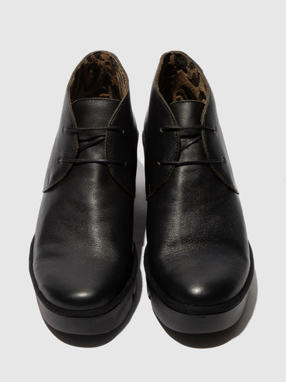 Botins com atacadores em pele FLY London BRAK preto