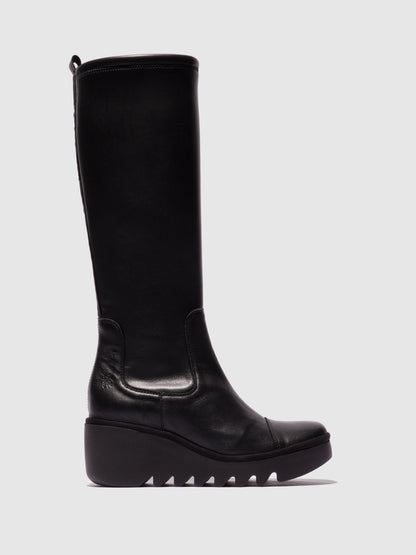 Botins em pele e tecido FLY London BUDI preto